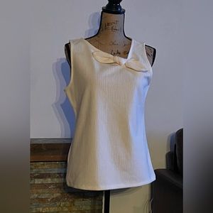 NWT- Sleeveless Top with Bow Detail at Neck